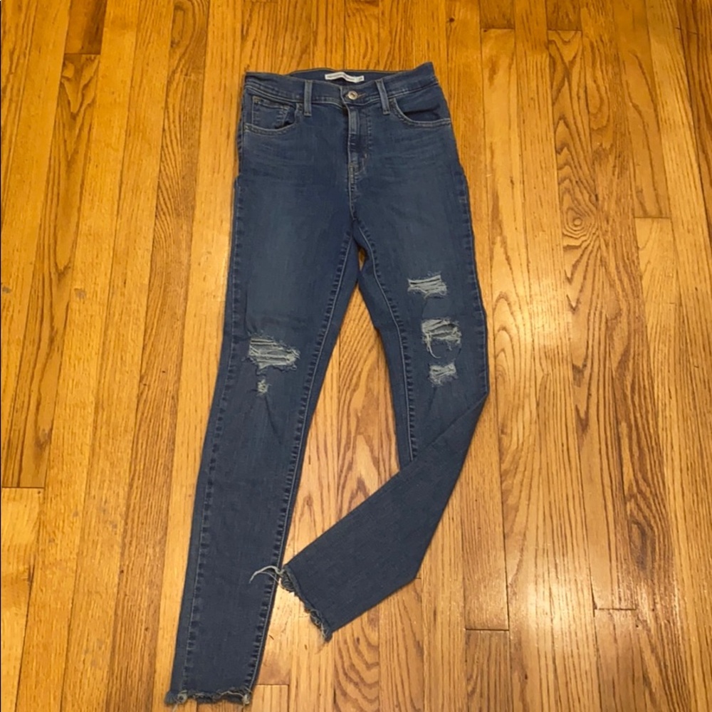 Levi's High Rise Ripped Jeans